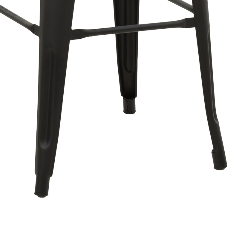 Бар стол с облегалка Utopia метал черен мат 42x42x97см