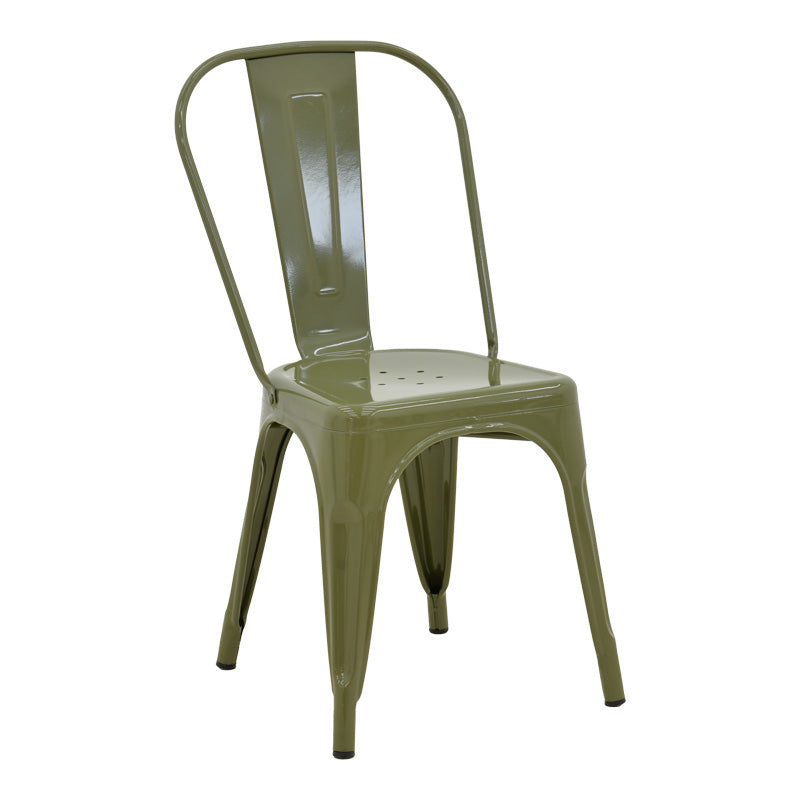 Стол Utopia метален в маслинено зелен цвят 44x44x85см