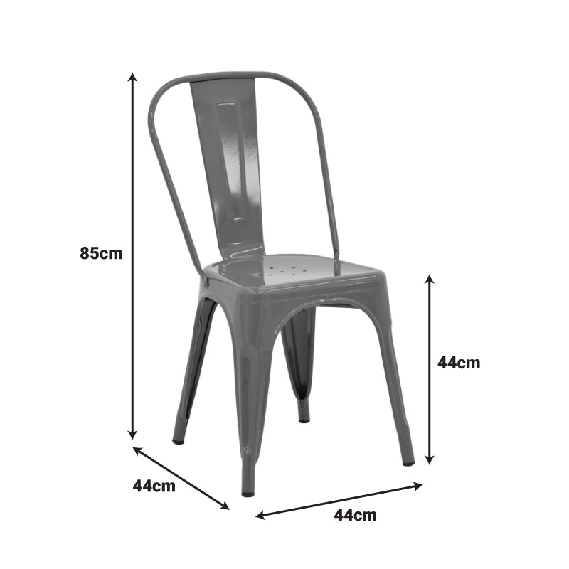 Стол Utopia метален в маслинено зелен цвят 44x44x85см