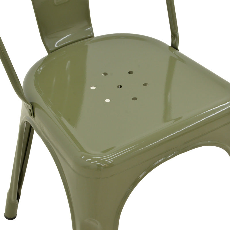 Стол Utopia метален в маслинено зелен цвят 44x44x85см