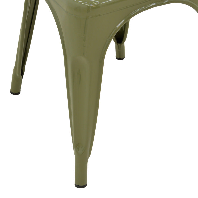 Стол Utopia метален в маслинено зелен цвят 44x44x85см