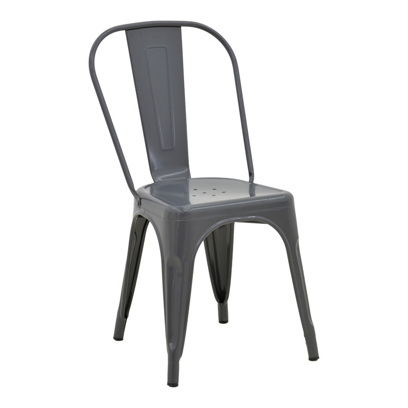 Стол Utopia метален в нюанс антрацит 44x44x85см