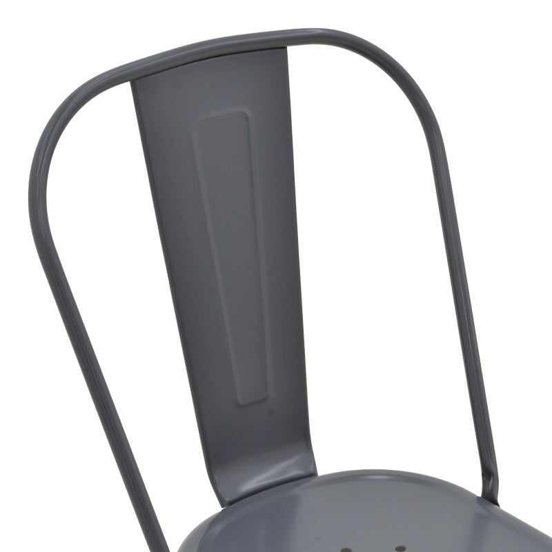 Стол Utopia метален в нюанс антрацит 44x44x85см