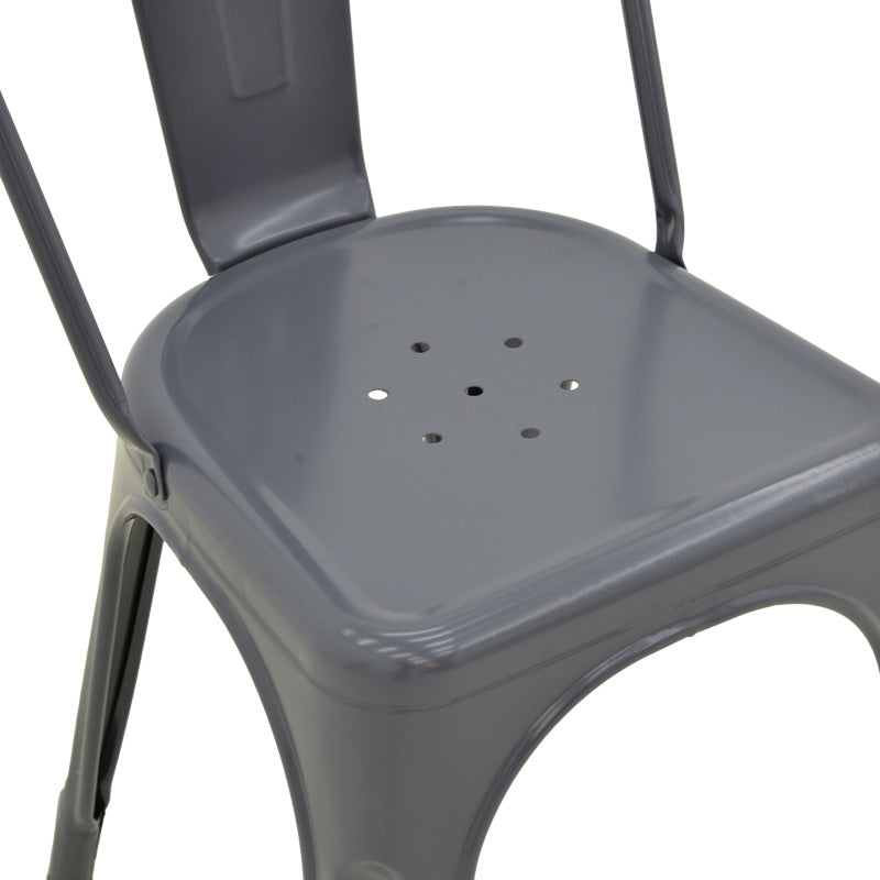 Стол Utopia метален в нюанс антрацит 44x44x85см