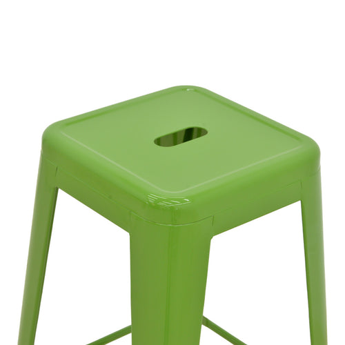 Бар стол UTOPIA метален в зелен цвят 42x42x76см