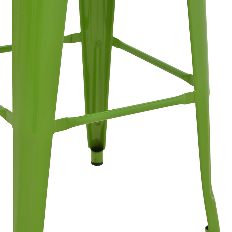 Бар стол Utopia метален в зелен цвят 42x42x76см