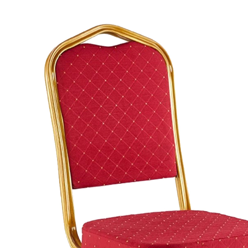 Стол HILTON – Червен Плат, Златни Метални Крака, Стифиращ