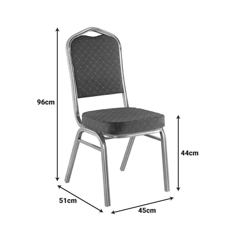Kонферентен стол Hilton плат червен-метал злато 45x51x96cm/стифиращ /