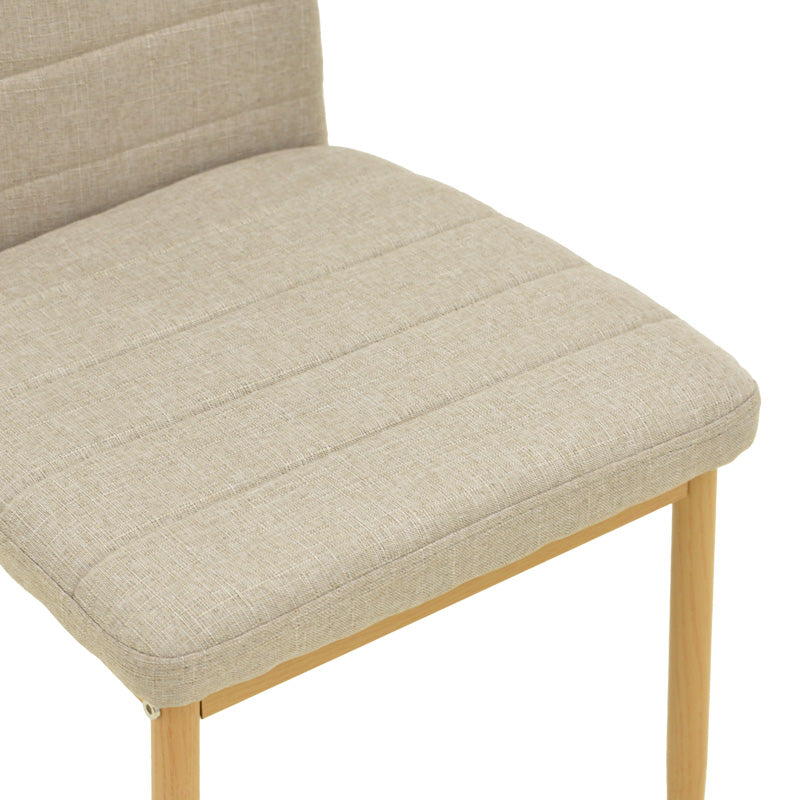 Стол PARKER плат в бежов нюанс с крака от естествен метал 39.5x48x95см