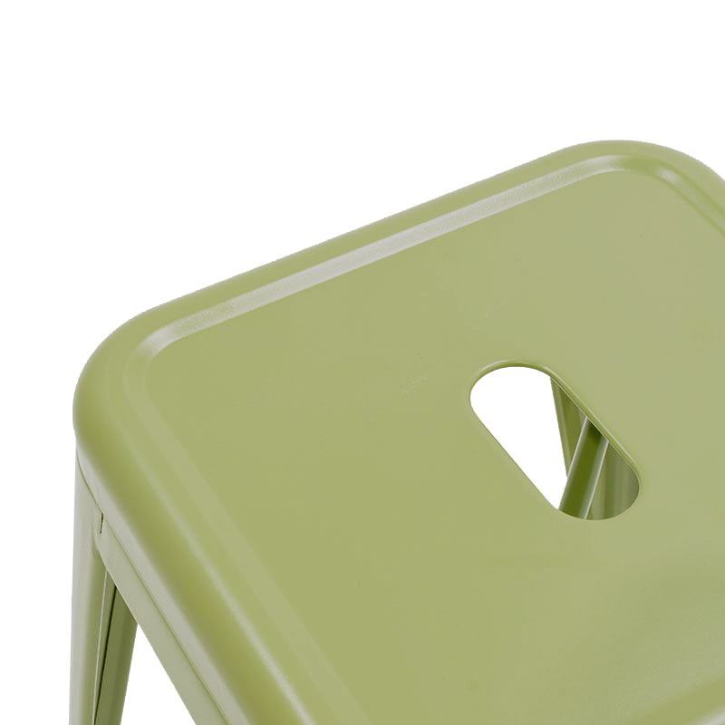 Бар стол utopia метал в тъмно маслинено зелен цвят 42x42x76см