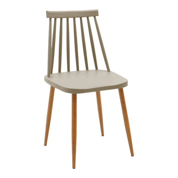 Трапезен стол  AURORA  pp-естествен цвят метални крака 42x49.5x77см