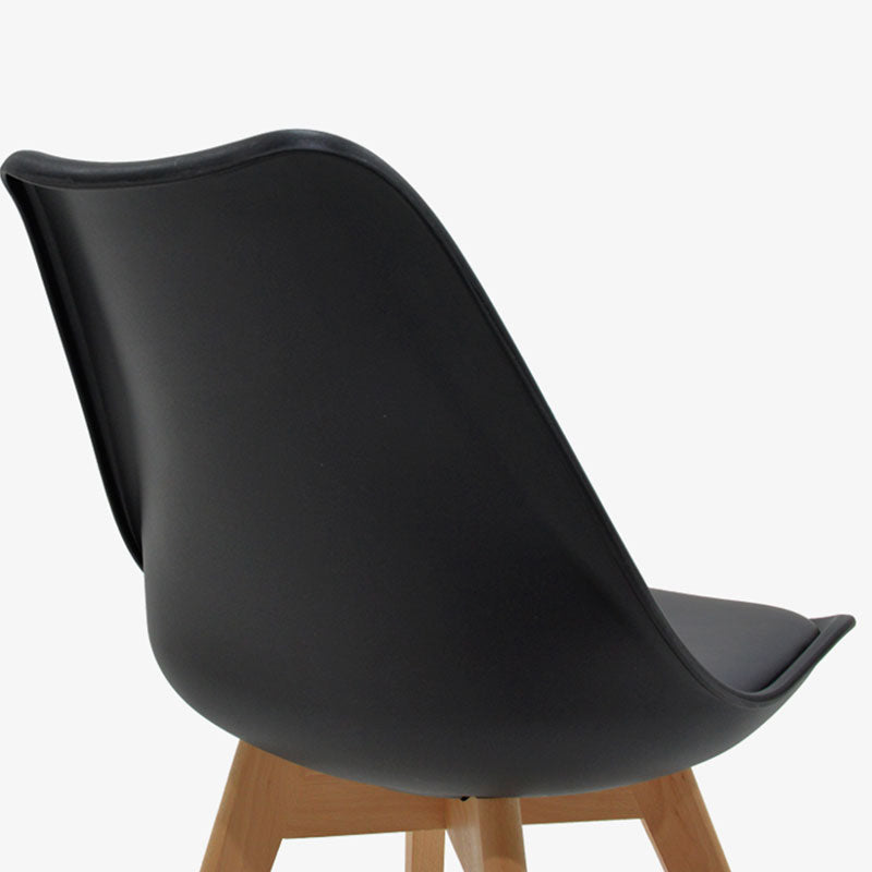 Стол VERONA   PP-PU черно-естествен крак 48x55x83см