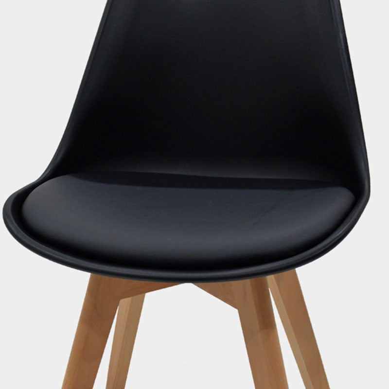 Стол VERONA   PP-PU черно-естествен крак 48x55x83см