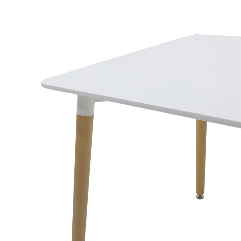 Трапезна маса NATALI MDF плот бяло-естествени крака 80x80x76см