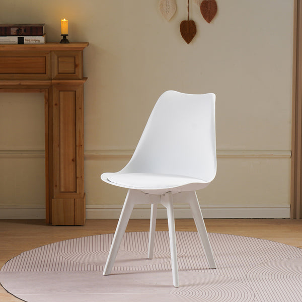 Стол VERONA   PP-PU в бял цвят 48.5x53.5x81.5cm