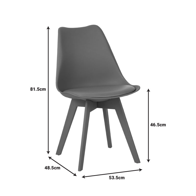 Стол VERONA   PP-PU в бял цвят 48.5x53.5x81.5cm