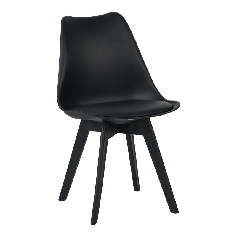 Стол Gaston  черен цвят 53.5x48.5x81.5cm