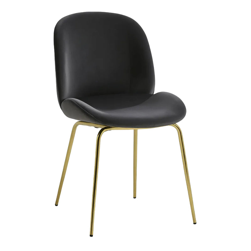 Стол MALEY тъмно сиво кадифе-златист метал 47x60x90см
