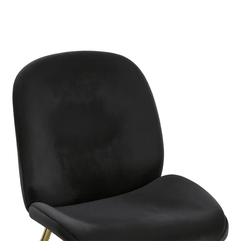 Стол Maley тъмно сиво кадифе-златист метал 47x60x90см