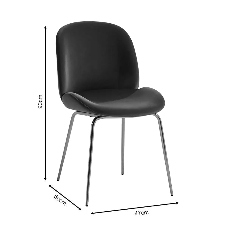 Стол Maley тъмно сиво кадифе-златист метал 47x60x90см