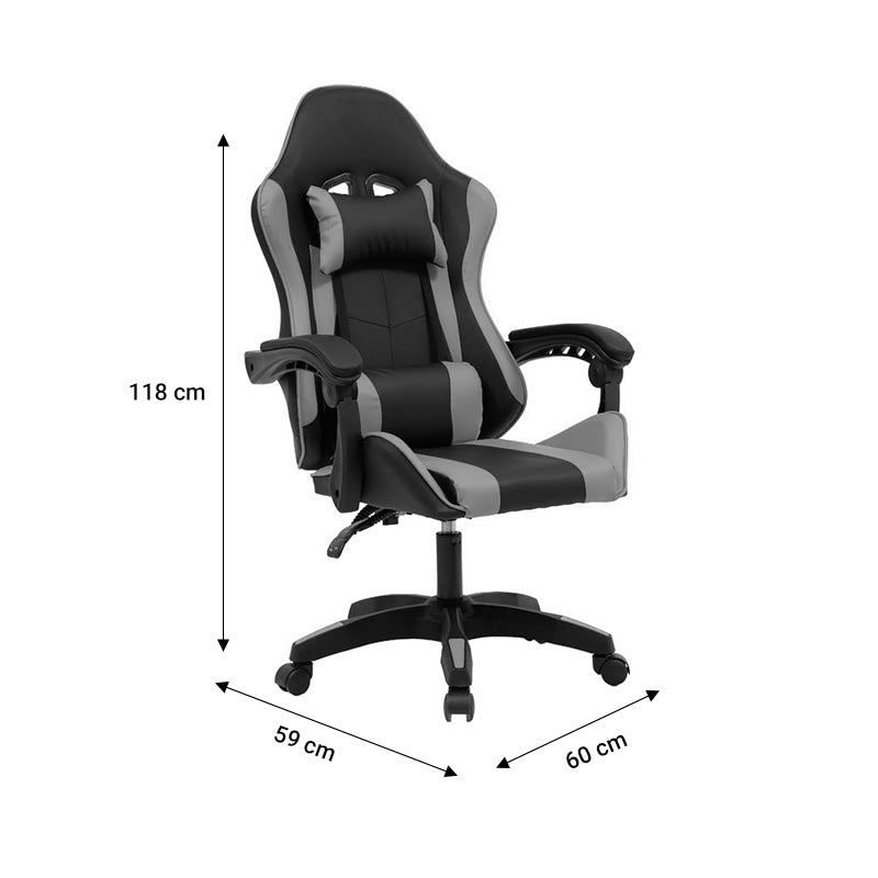 Геймърски офис стол William PU черно- червен 60/59/108-118 см.