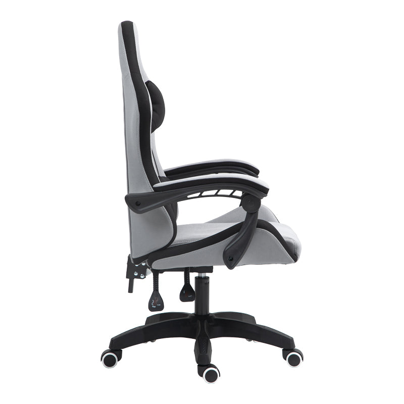 Геймърски офис стол Gline черно-сив плат черен pp 60x59x118cм