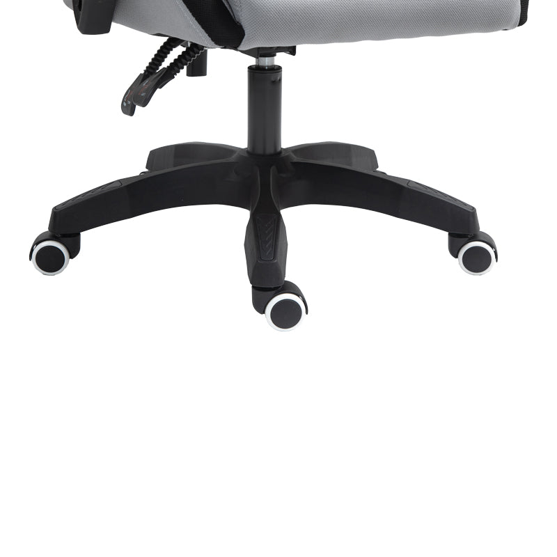 Геймърски офис стол Gline черно-сив плат черен pp 60x59x118cм