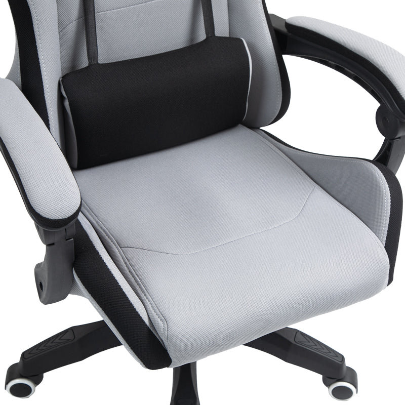Геймърски офис стол Gline черно-сив плат черен pp 60x59x118cм