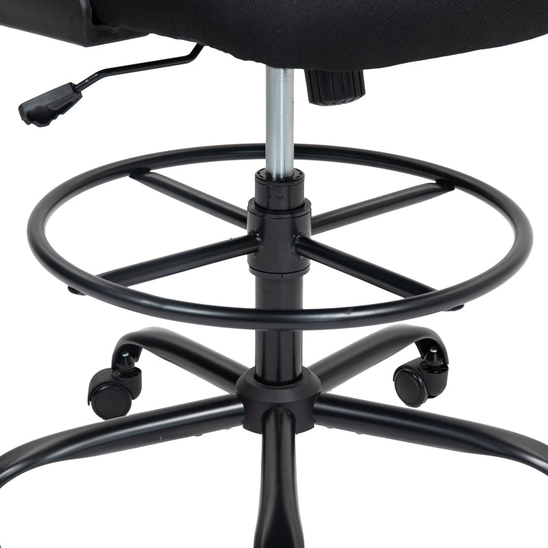 Работен стол мениджър Derzio мрежест черен плат 62x53x131см