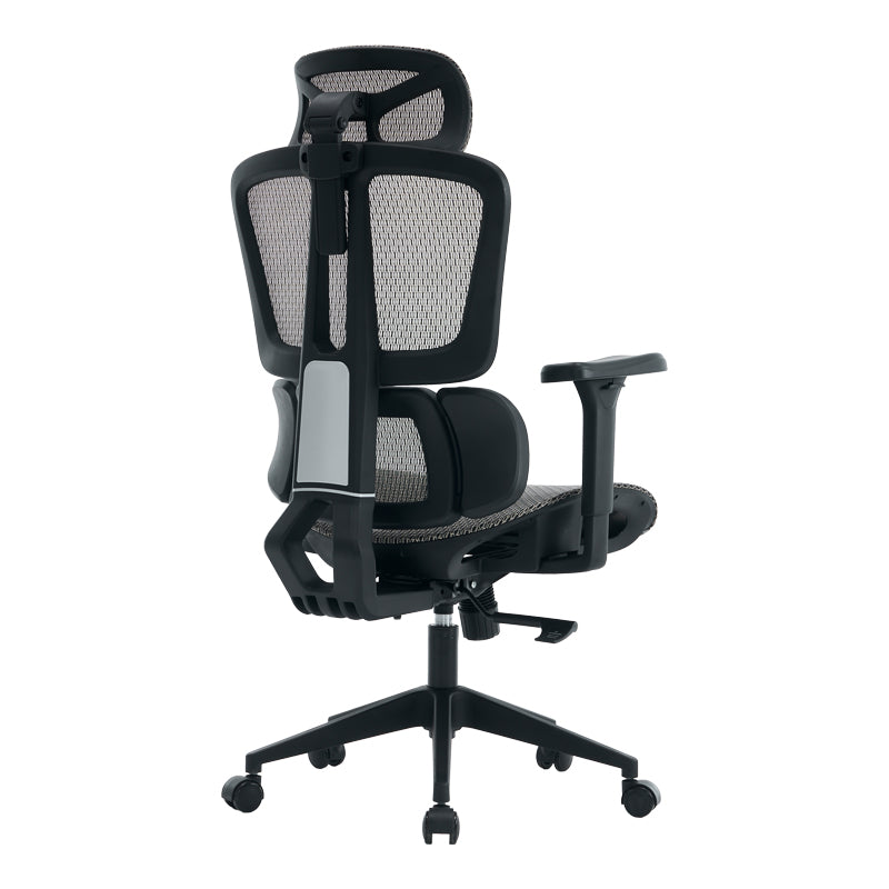 Офис стол Ergoflow черно-сив 73x64x112-135см