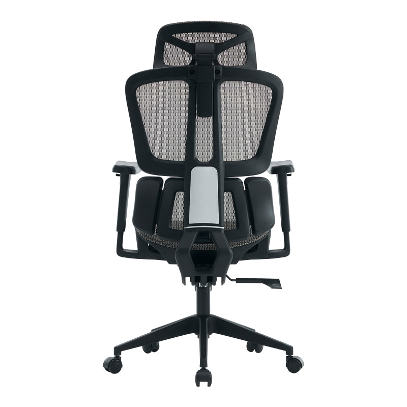 Офис стол Ergoflow черно-сив 73x64x112-135см