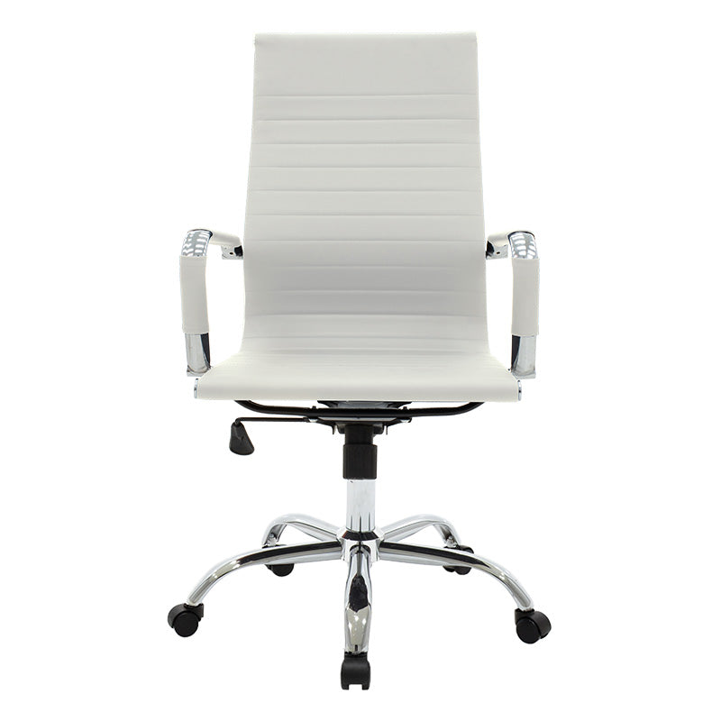 Мениджърски офис стол Valter бял pu 55.5x58x108см