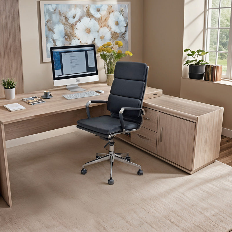 Мениджърски офис стол Tokyo с черен pu 55.5x52x108см