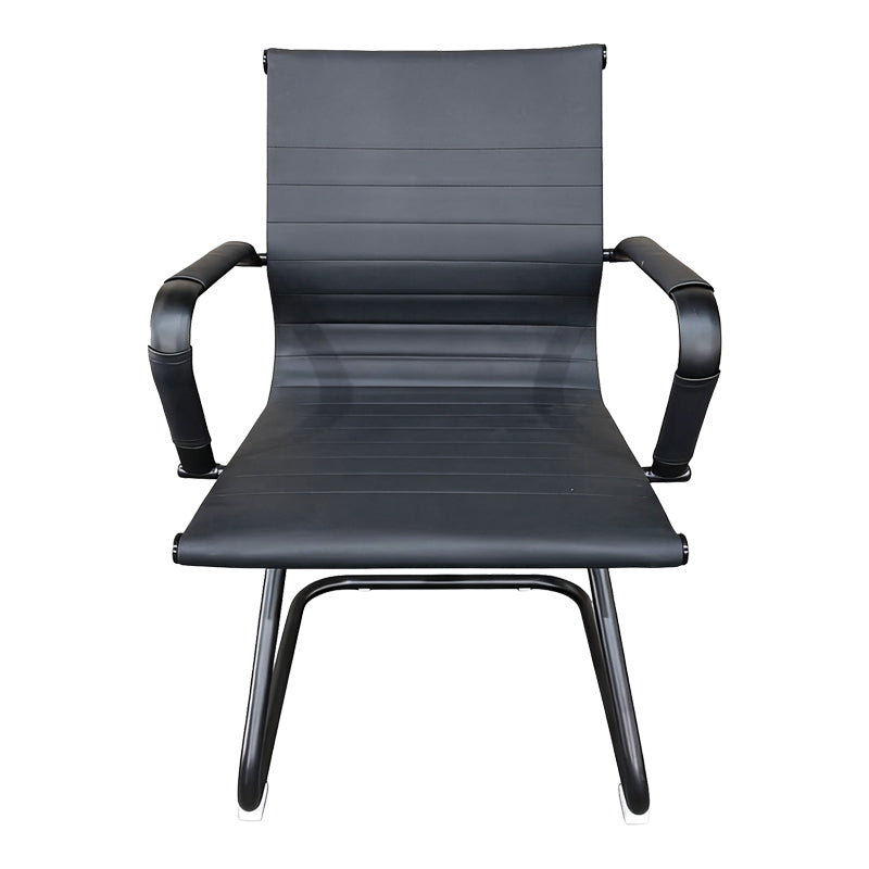 Офис стол за гости Valter черен pu 55,5x48x88см