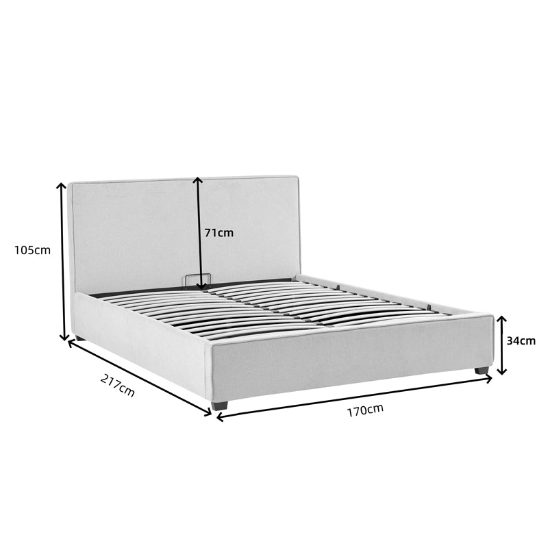 Двойно легло Bedka сив плат 160x200см