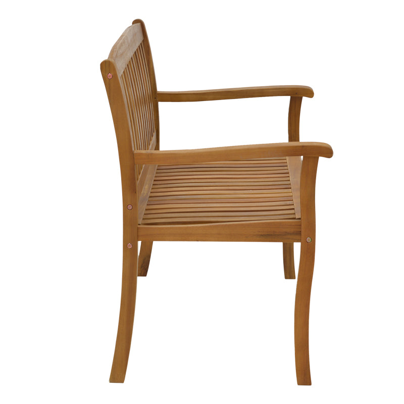 Двуместна пейка Jerdu естествено акациево дърво 120x61x87см