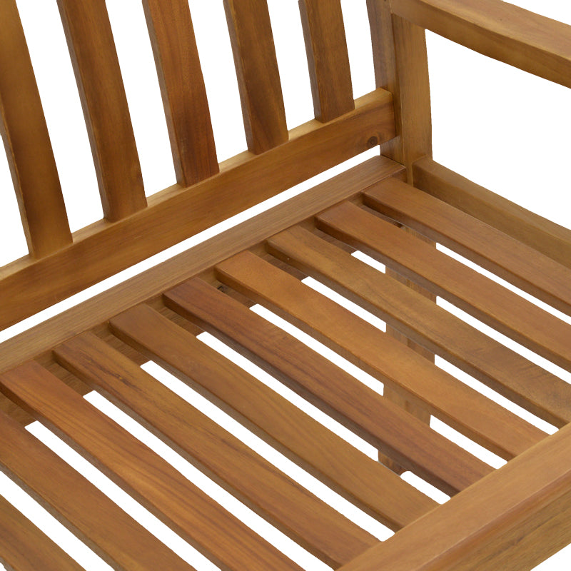 Двуместна пейка Jerdu естествено акациево дърво 120x61x87см