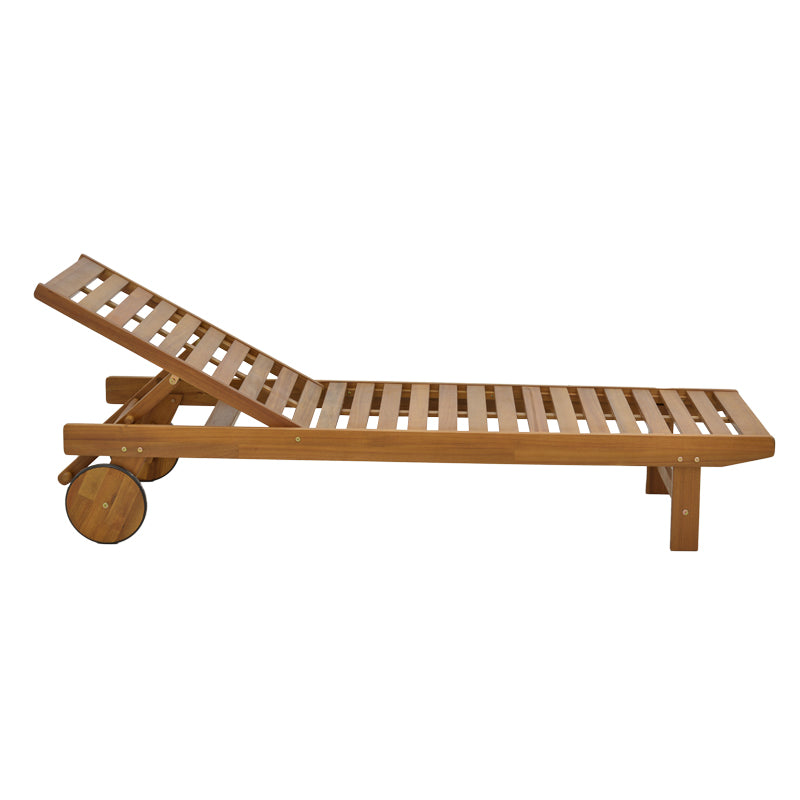 Шезлонг Weylar акациево дърво естествено 60x193x30