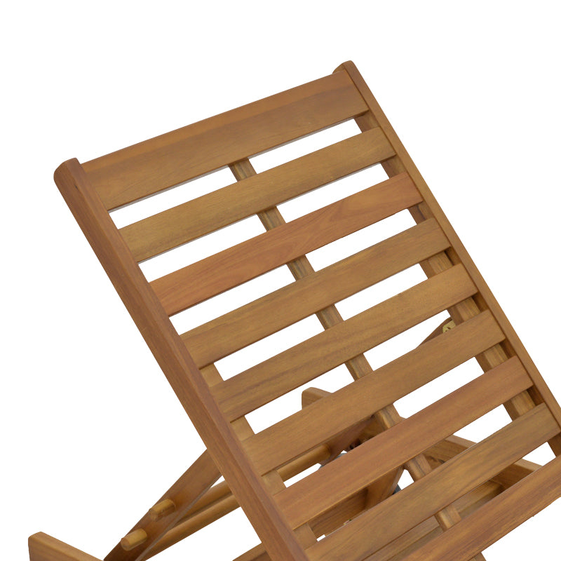 Шезлонг Weylar акациево дърво естествено 60x193x30