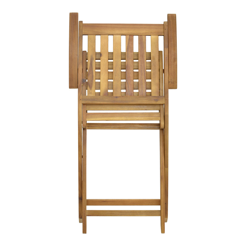 Mobie сгъваем фотьойл естествено акациево дърво 56x61x89см