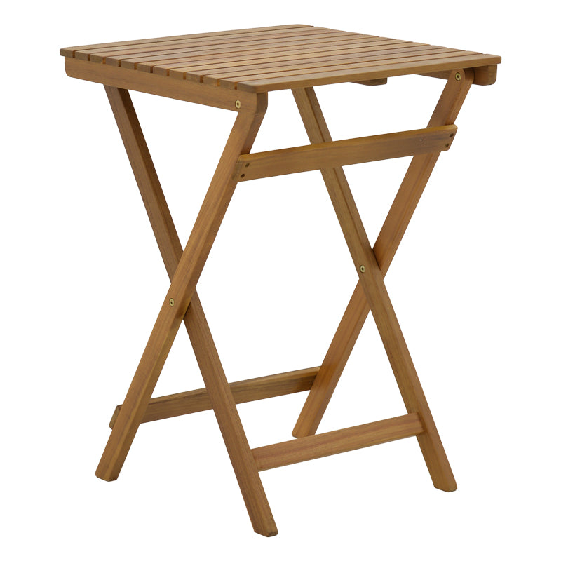 Сгъваема маса Lazio естествено акациево дърво 50x50x70см