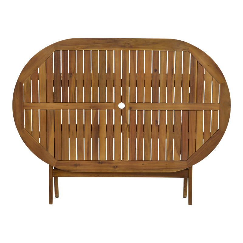 Трапезария Bistrual-Falov комплект от 7бр. сгъваеми/ естествено акациево дърво масив 130x80x72см
