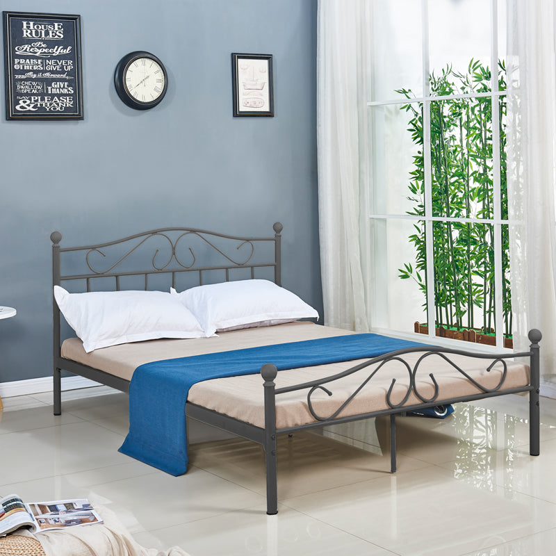 Легло Yorick черен метал 140x190x99см