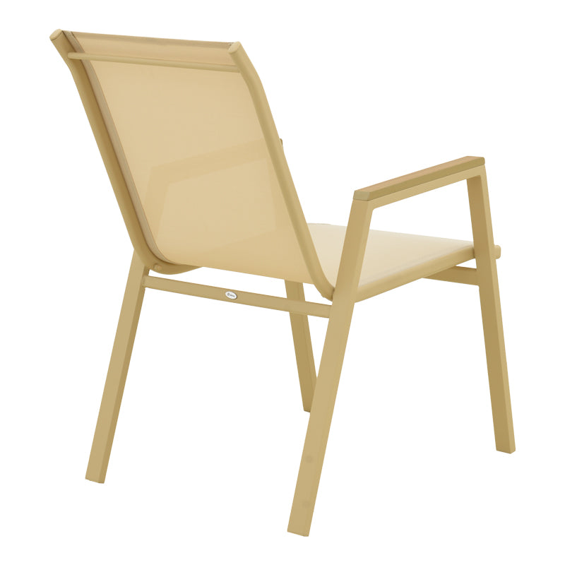 Стифиращ се стол AZELIE алуминий в капучино-текстил в бежов нюанс 56x75x88см