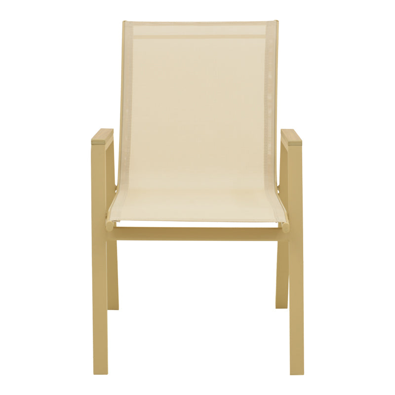 Стифиращ се стол AZELIE алуминий в капучино-текстил в бежов нюанс 56x75x88см