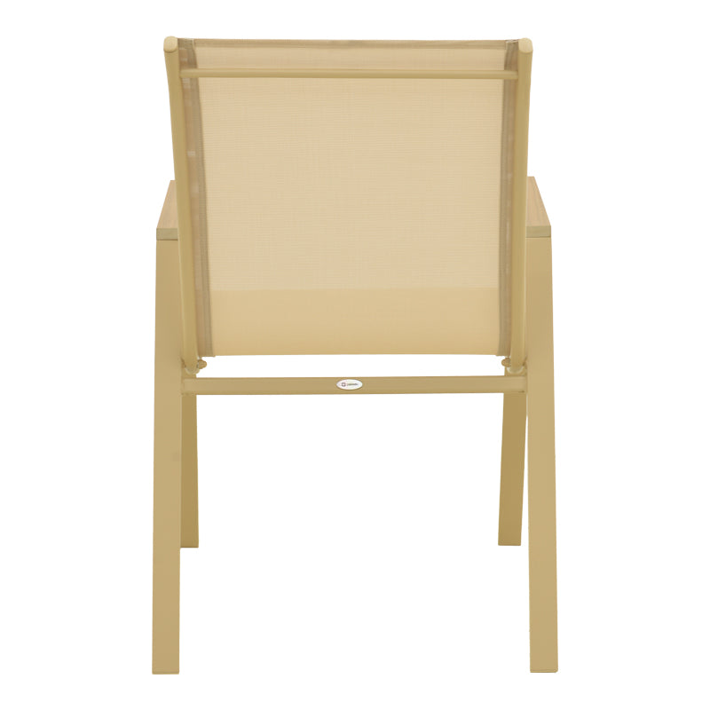 Стифиращ се стол AZELIE алуминий в капучино-текстил в бежов нюанс 56x75x88см