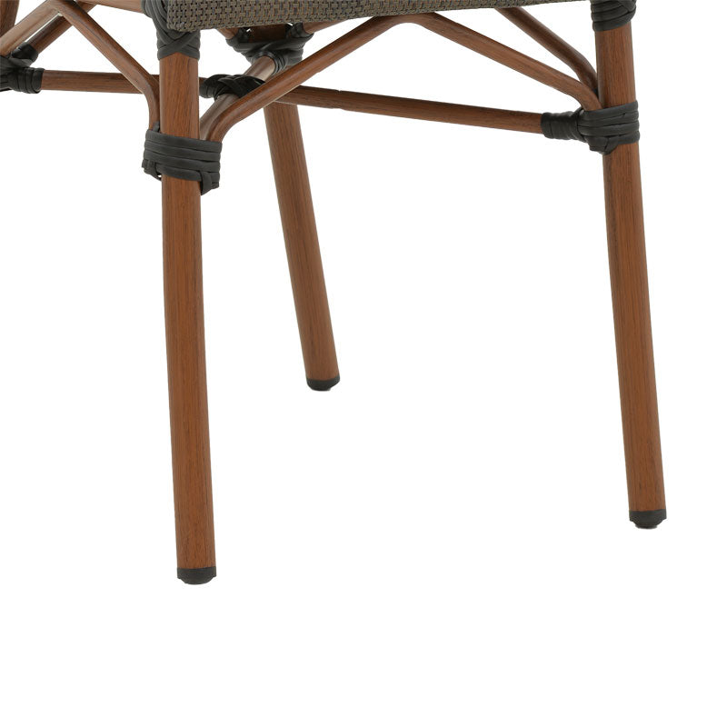 Стол градински Nacia тъмно кафяв алуминиево-сив  текстил 45x59x85cm