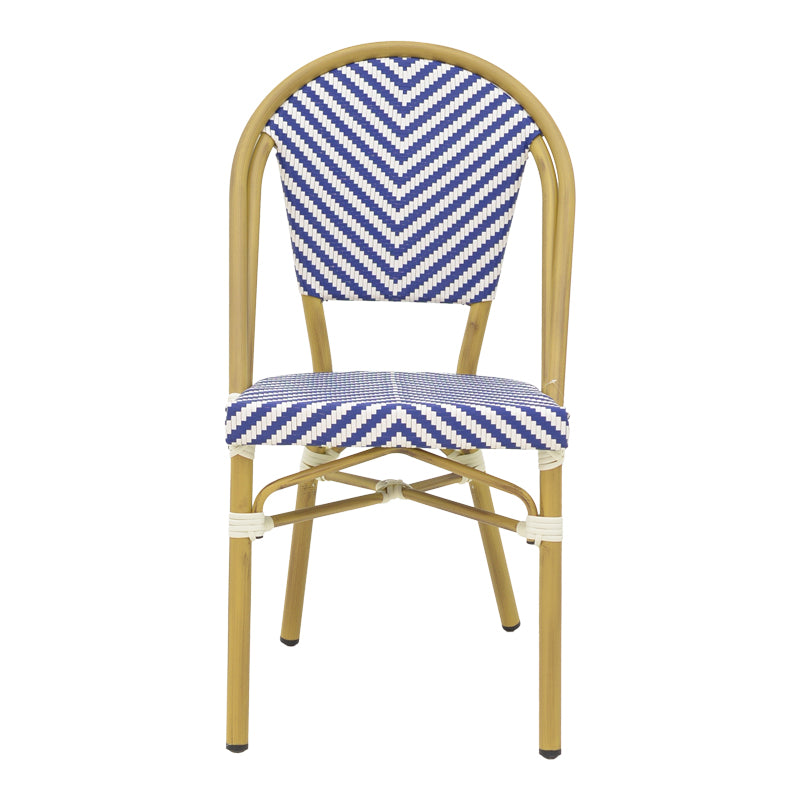 Стол градински Uarmin  естествен алуминий-син и бял текстил 46x57x85см