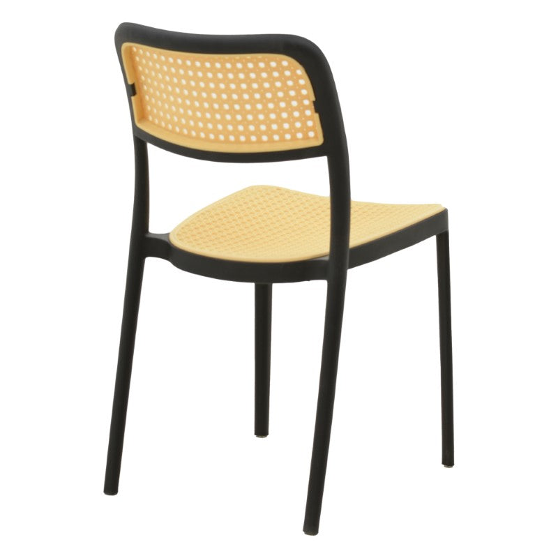 Стол WESTLEY pp natural-черен 55x47x81см