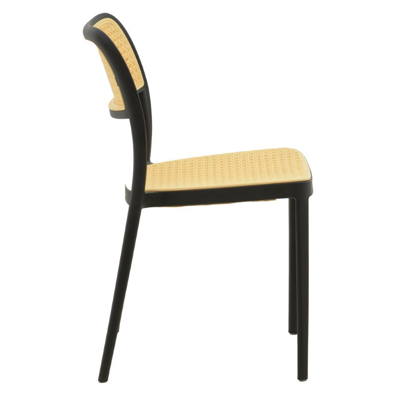 Стол WESTLEY pp natural-черен 55x47x81см